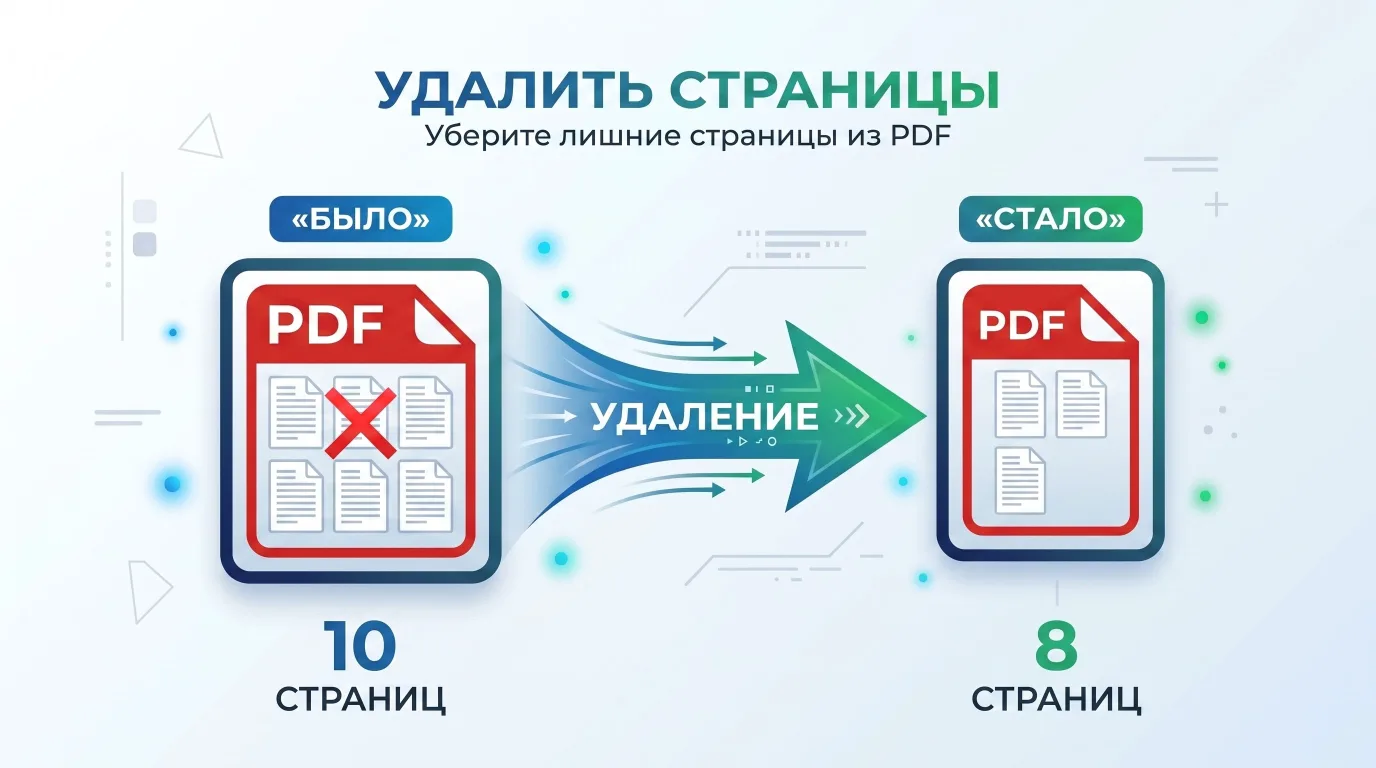 Удалить страницы из PDF