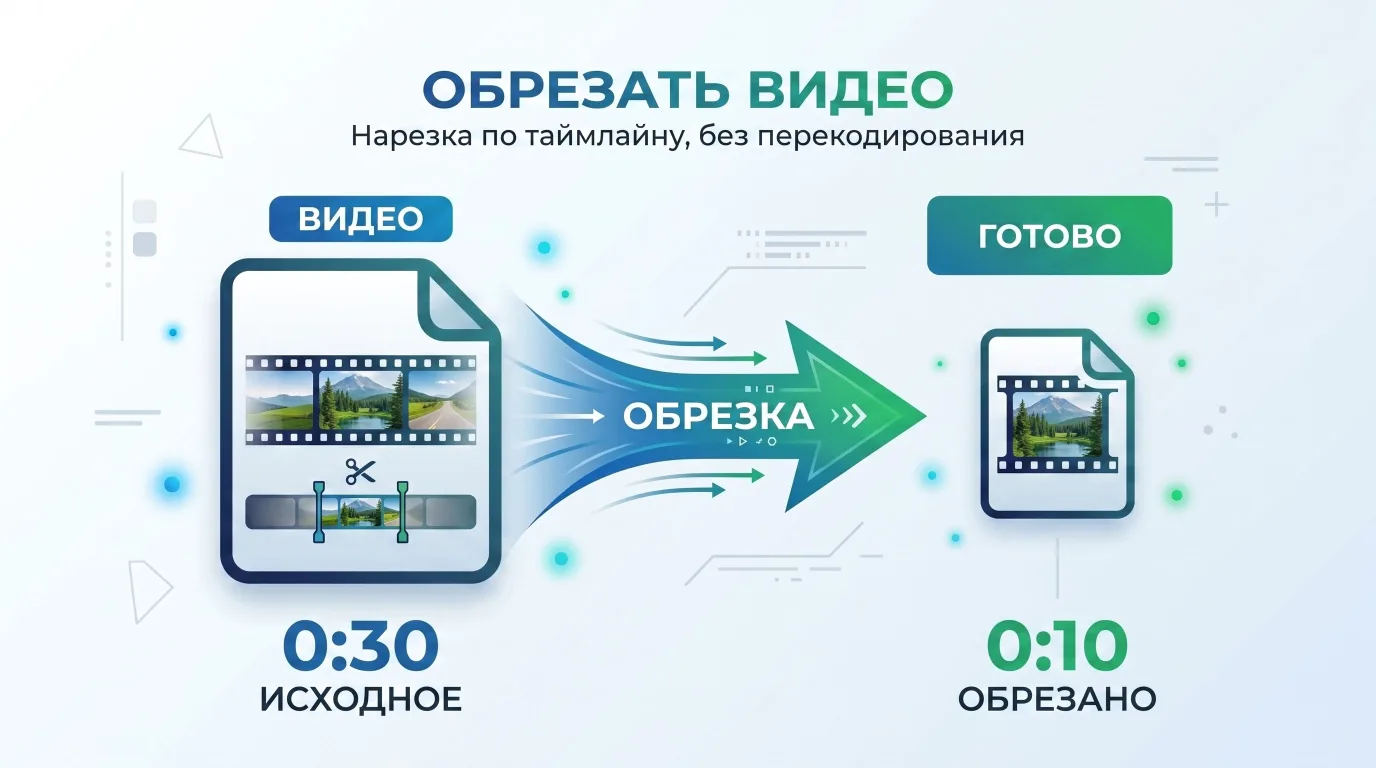 Обрезать видео